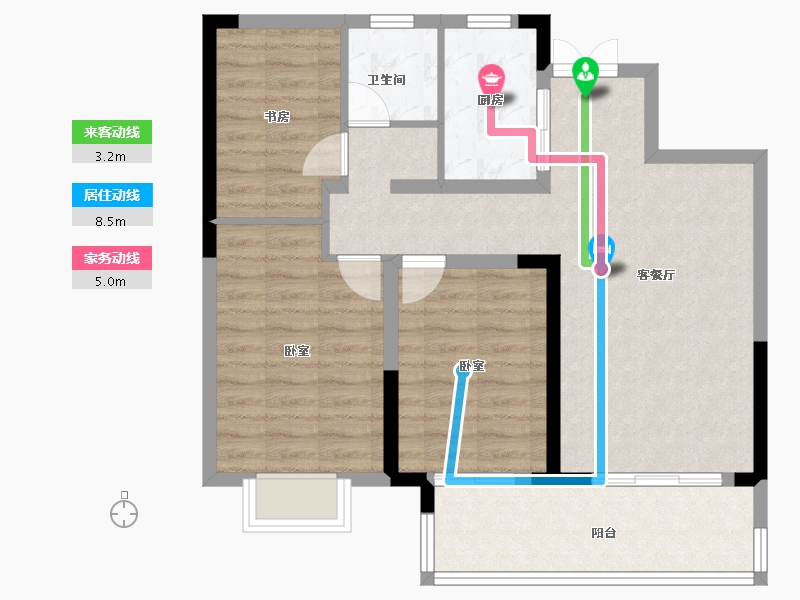 安徽省-马鞍山市-恒泰学府里-78.11-户型库-动静线