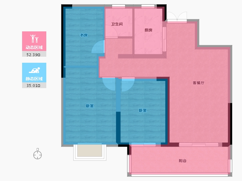 安徽省-马鞍山市-恒泰学府里-78.11-户型库-动静分区