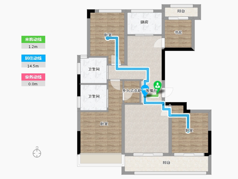 浙江省-湖州市-漾山宸院-98.11-户型库-动静线