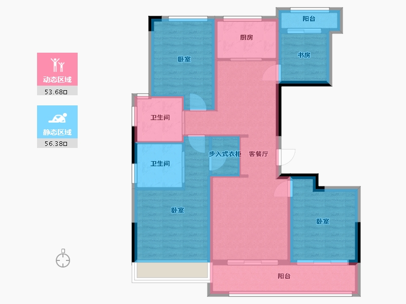 浙江省-湖州市-漾山宸院-98.11-户型库-动静分区