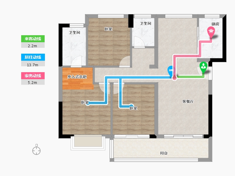 福建省-泉州市-晋江阳光城-89.00-户型库-动静线