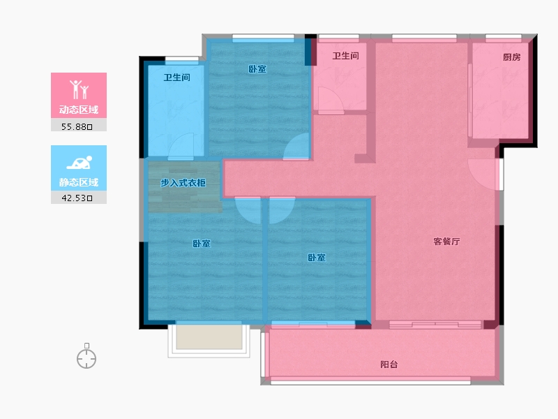 福建省-泉州市-晋江阳光城-89.00-户型库-动静分区