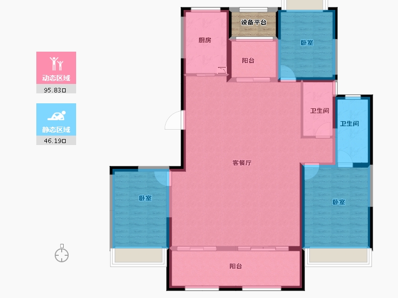 安徽省-合肥市-文一豪门金地-131.97-户型库-动静分区