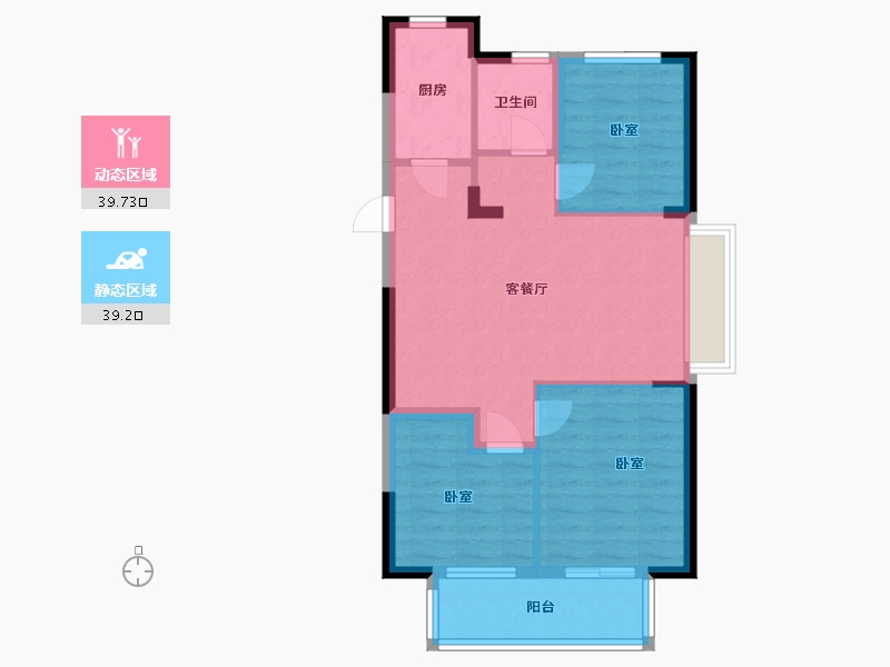 浙江省-嘉兴市-弘阳·昕悦棠小区-71.00-户型库-动静分区