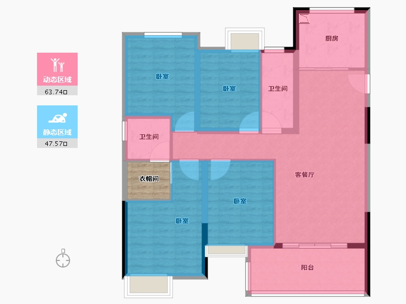 福建省-莆田市-玖玺正荣府-103.00-户型库-动静分区