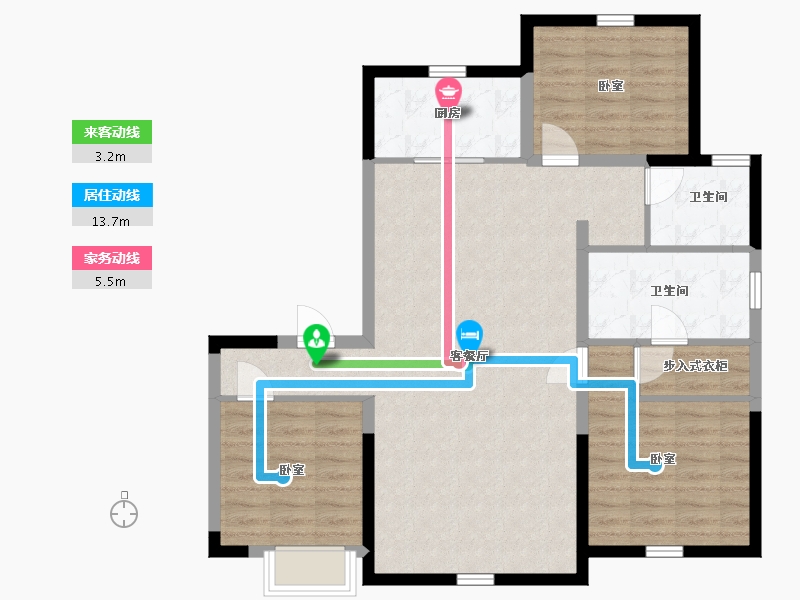 宁夏回族自治区-银川市-鲁银泷玺-94.21-户型库-动静线