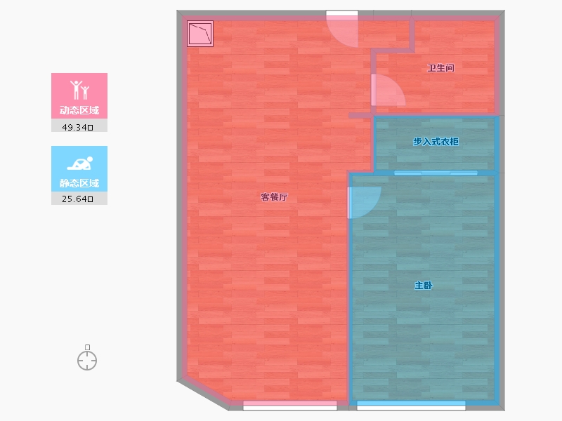 吉林省-长春市-宝能中心-69.05-户型库-动静分区