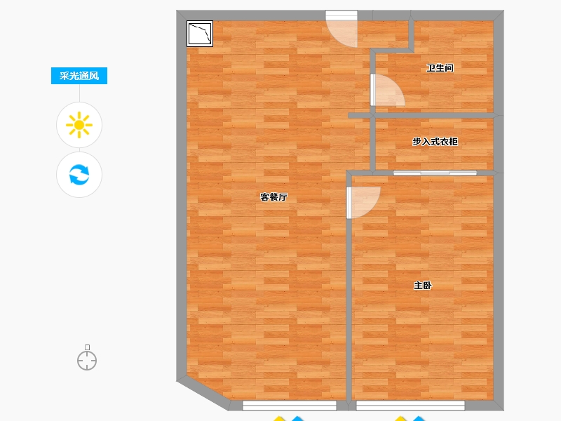 吉林省-长春市-宝能中心-69.05-户型库-采光通风