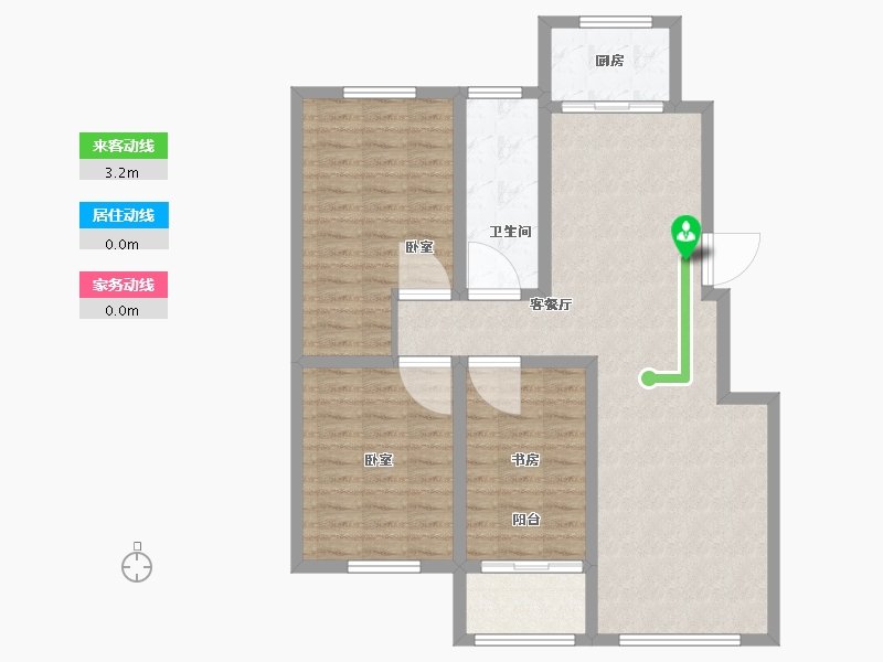 山东省-淄博市-怡海云锦-95.24-户型库-动静线