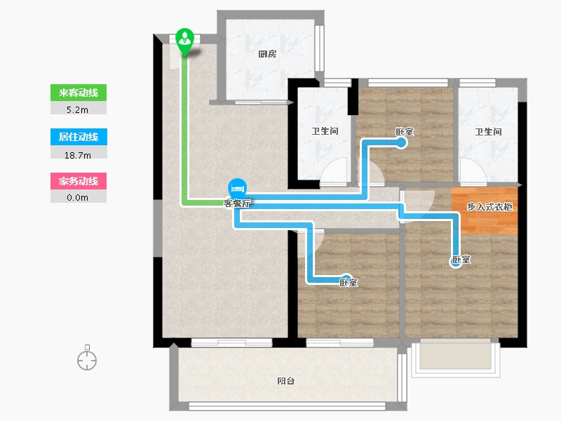 福建省-泉州市-晋江阳光城-80.00-户型库-动静线