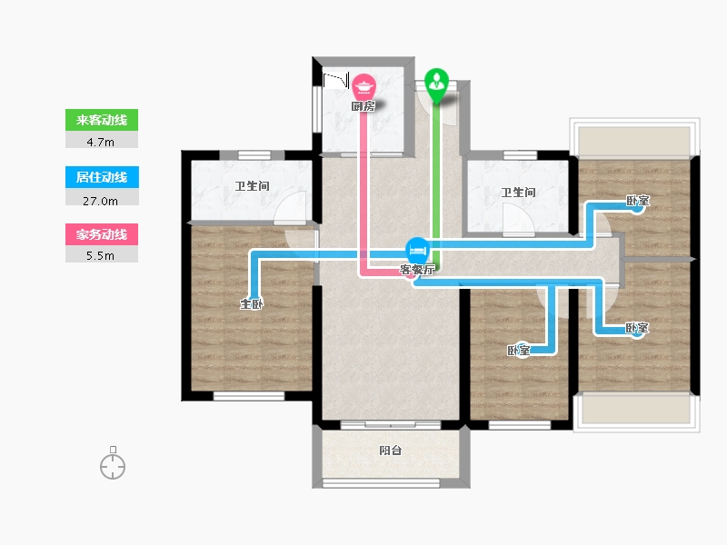 福建省-泉州市-阳光城愉景湾-92.00-户型库-动静线