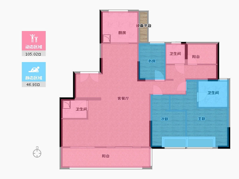 安徽省-合肥市-栢悦湾-139.00-户型库-动静分区