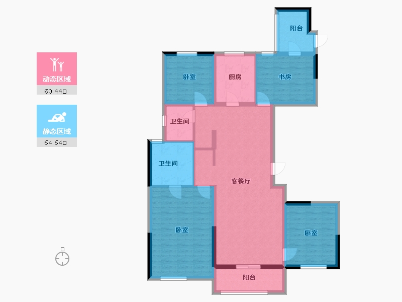 江苏省-镇江市-万科沁园商业生活汇-112.00-户型库-动静分区