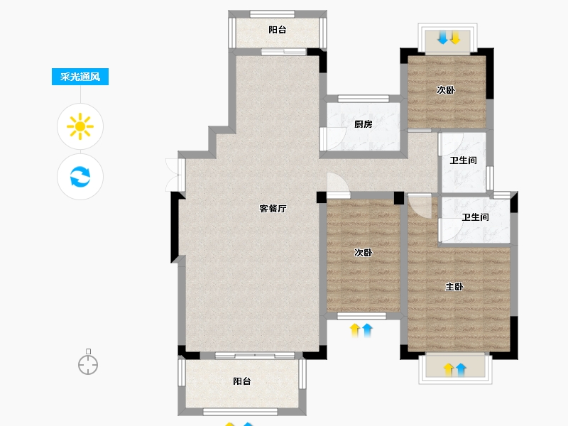 江西省-赣州市-状元府邸-97.63-户型库-采光通风