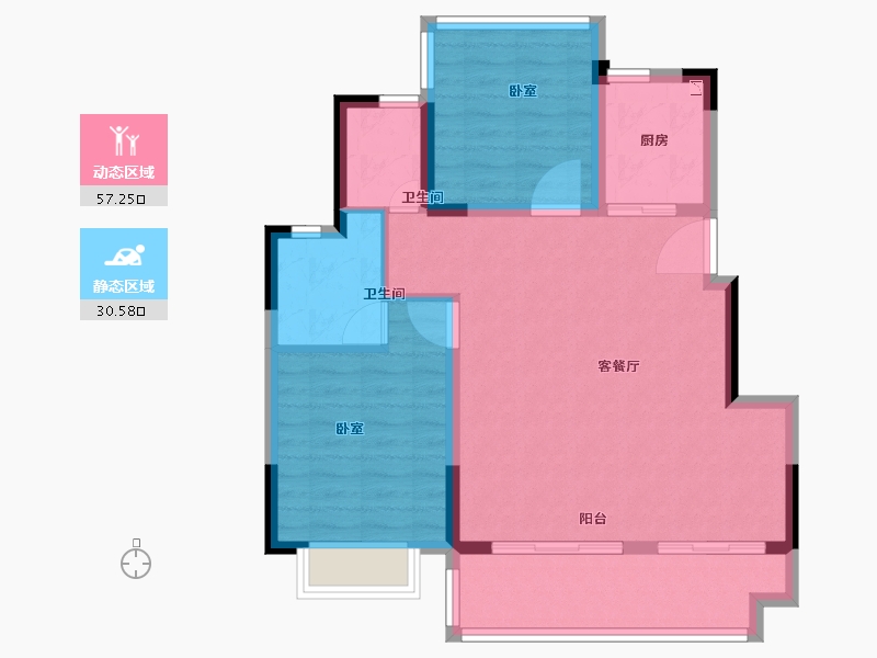 安徽省-合肥市-东城金茂悦-79.00-户型库-动静分区