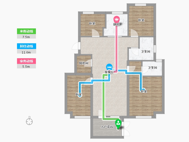 江苏省-镇江市-朗诗万都玲珑樾-92.01-户型库-动静线