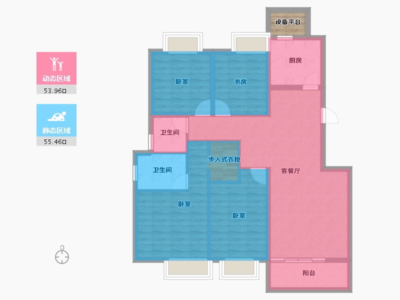 浙江省-湖州市-海伦堡海伦湾-100.00-户型库-动静分区