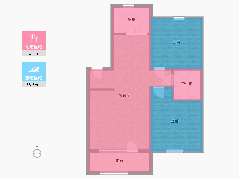 山东省-青岛市-胶州湾尚合苑-73.50-户型库-动静分区