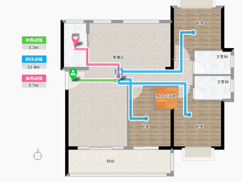 福建省-泉州市-晋江阳光城-135.00-户型库-动静线