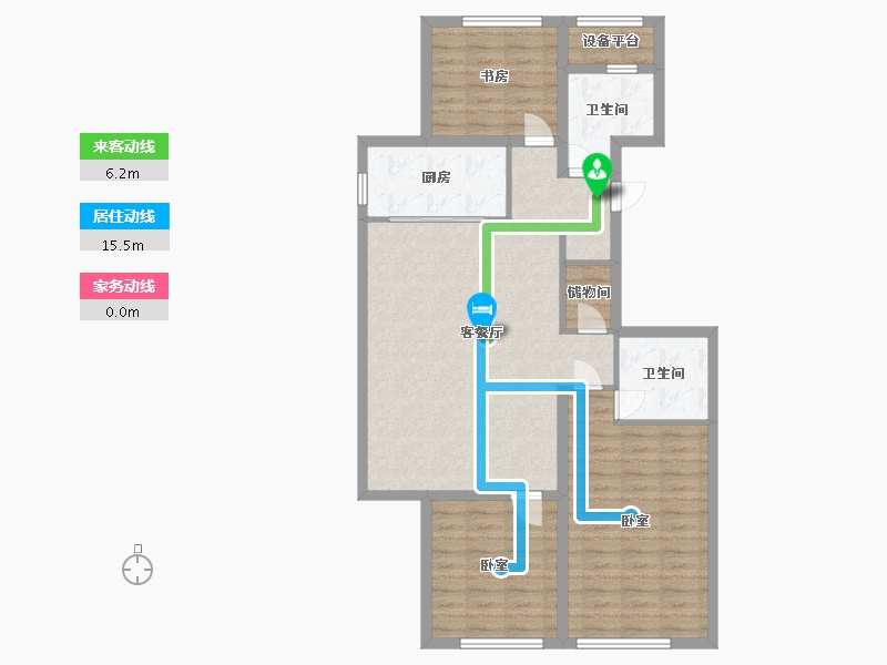 浙江省-湖州市-绿城诚园-98.43-户型库-动静线