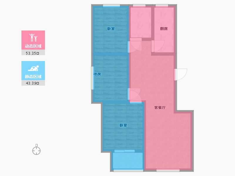 山东省-淄博市-怡海云锦-86.22-户型库-动静分区