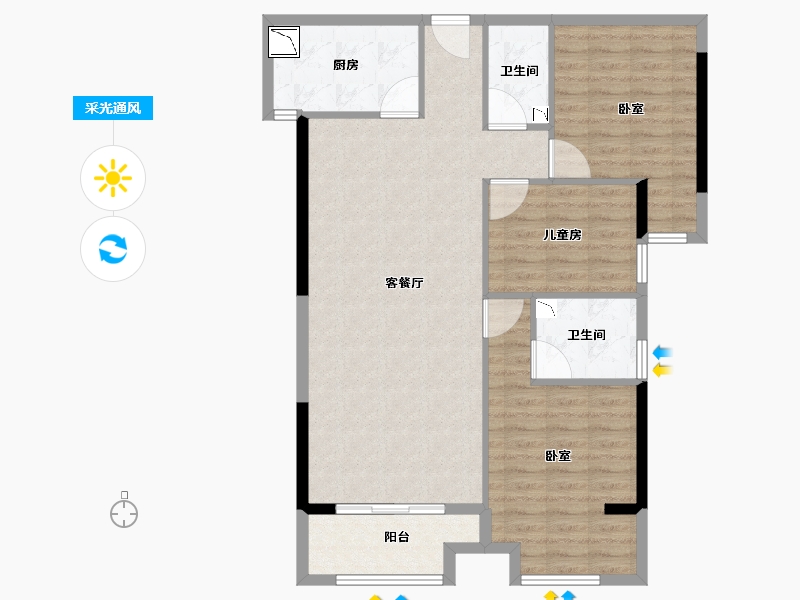 福建省-莆田市-荣华大乐城-97.00-户型库-采光通风