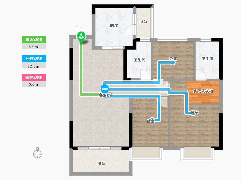 浙江省-湖州市-湖州恒大珺睿府-96.00-户型库-动静线