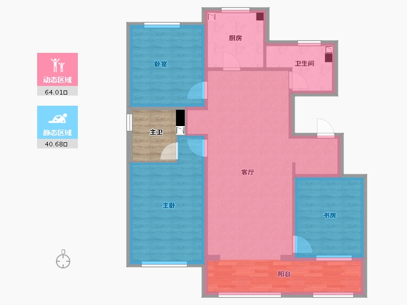 山东省-威海市-国信壹品南山-98.15-户型库-动静分区