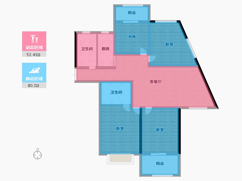 江苏省-镇江市-领东天第-117.98-户型库-动静分区