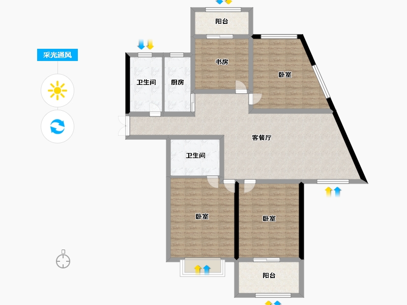 江苏省-镇江市-领东天第-117.98-户型库-采光通风