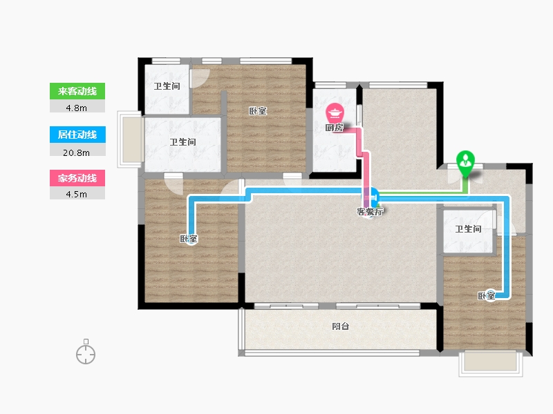 安徽省-合肥市-荣盛华府-142.00-户型库-动静线