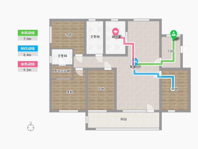 山东省-青岛市-弗莱德建公元-137.49-户型库-动静线