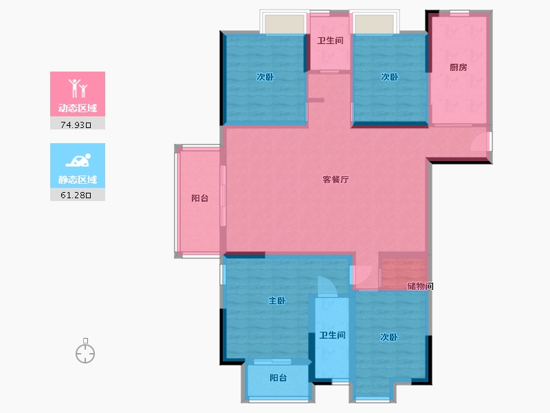 江西省-赣州市-香格里拉-121.94-户型库-动静分区