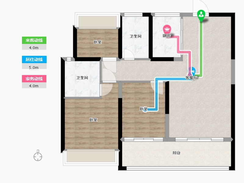 宁夏回族自治区-银川市-融创枫丹壹号-92.00-户型库-动静线