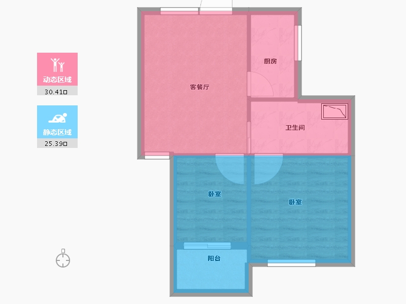 安徽省-芜湖市-宜居·香城湾-50.00-户型库-动静分区