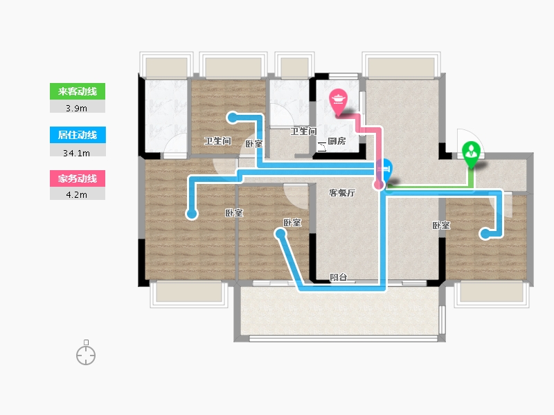 安徽省-芜湖市-塘溪源著-114.00-户型库-动静线