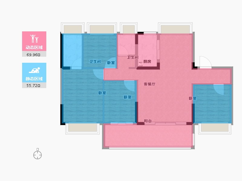 安徽省-芜湖市-塘溪源著-114.00-户型库-动静分区