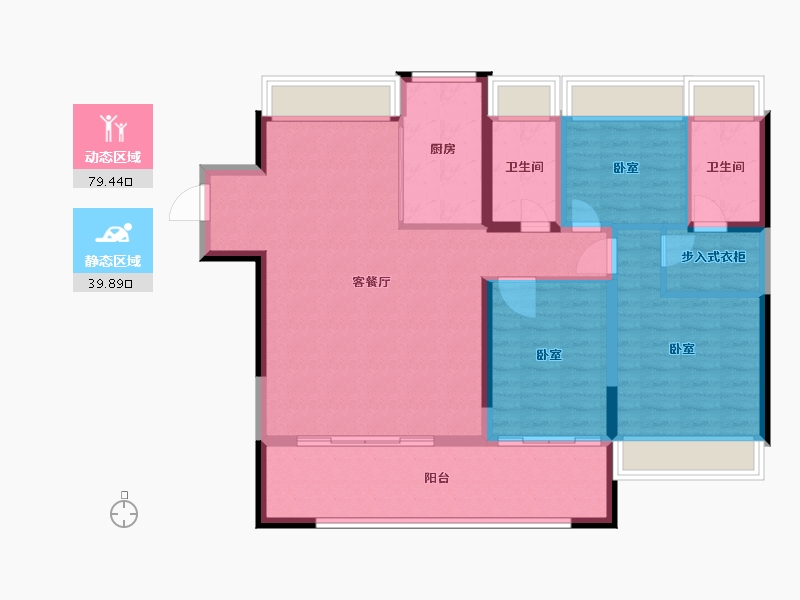 宁夏回族自治区-银川市-融创枫丹壹号-108.00-户型库-动静分区