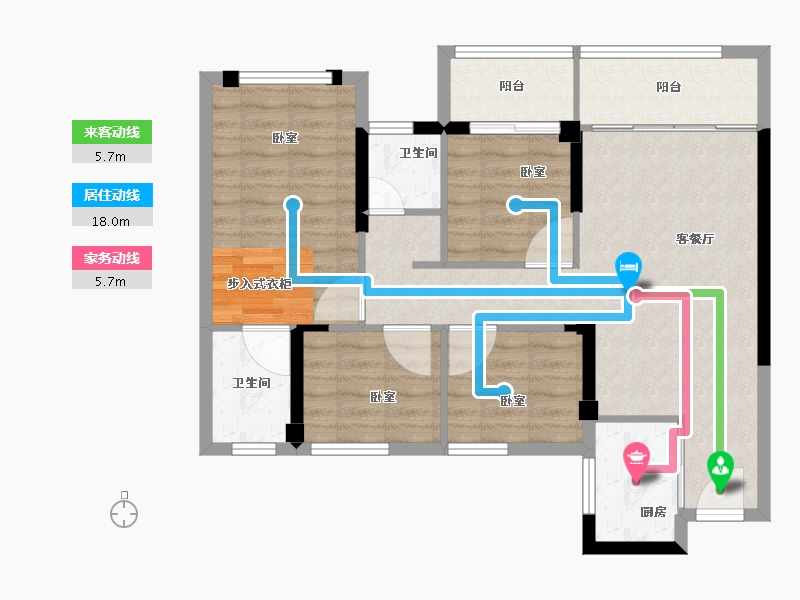 福建省-泉州市-美岭新榜园-82.00-户型库-动静线