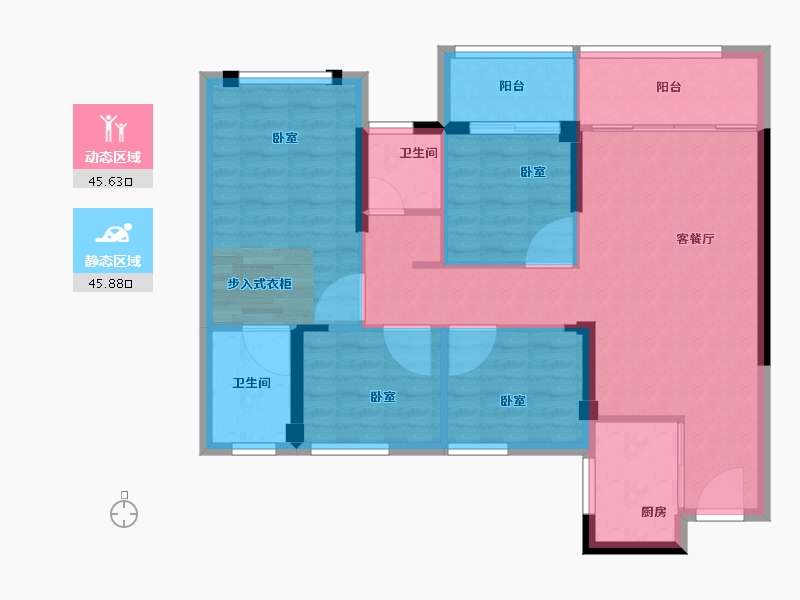 福建省-泉州市-美岭新榜园-82.00-户型库-动静分区