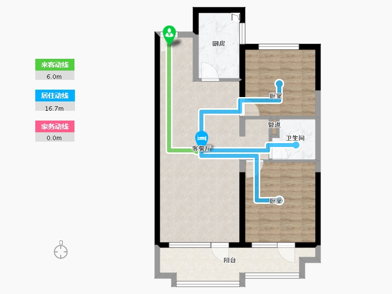 山东省-青岛市-融创青岛东方影都-71.00-户型库-动静线