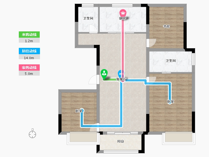 浙江省-湖州市-仁皇·燕澜府-92.00-户型库-动静线