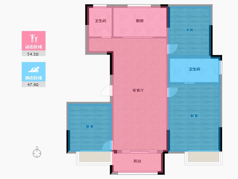 浙江省-湖州市-仁皇·燕澜府-92.00-户型库-动静分区