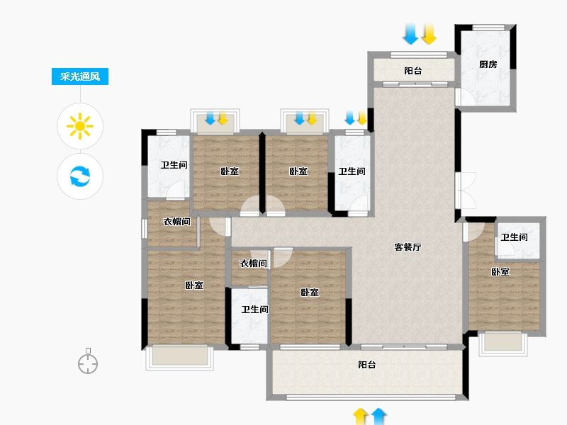 江西省-上饶市-建亨·信江院子-154.00-户型库-采光通风