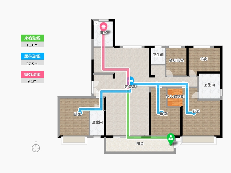 浙江省-湖州市-碧桂园江山赋-182.00-户型库-动静线