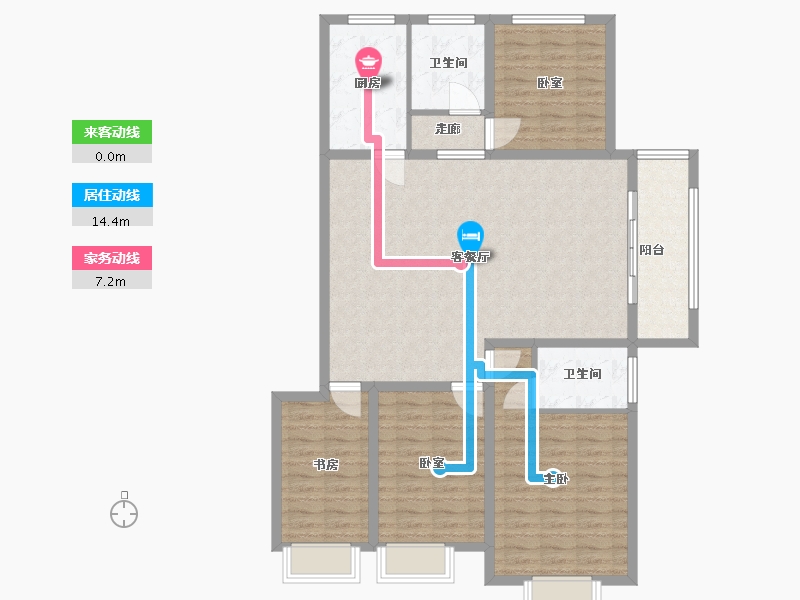 山东省-淄博市-天煜信园-119.54-户型库-动静线