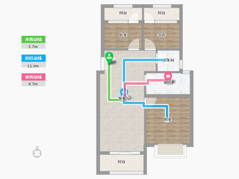 浙江省-衢州市-中梁香缇公馆-68.00-户型库-动静线