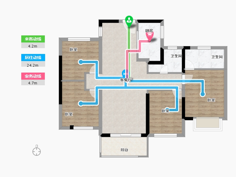 福建省-泉州市-晋江阳光城-89.24-户型库-动静线