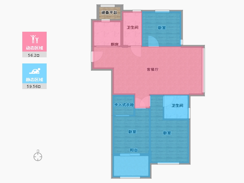 浙江省-湖州市-德清瑞鑫禹悦府-108.00-户型库-动静分区