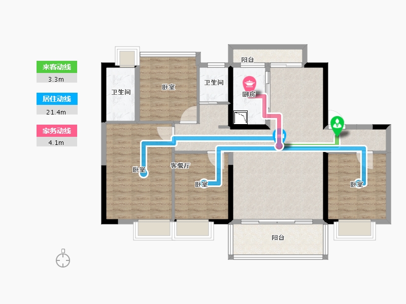 福建省-莆田市-碧桂园·天澜-110.00-户型库-动静线